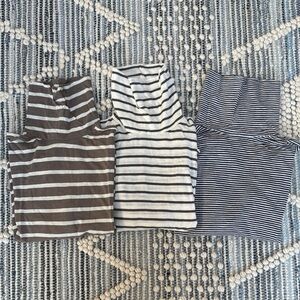 Madewell Whisper Cotton Turtleneck Striped Turtleneck Set of 3